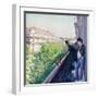 Balcony, Boulevard Haussmann, C. 1880 (Oil on Canvas)-Gustave Caillebotte-Framed Giclee Print