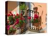 Balcony Detail, Corso Umberto 1, Taormina, Sicily, Italy-Walter Bibikow-Stretched Canvas