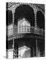 Balcony in the French Quarter, New Orleans, C.1940-null-Stretched Canvas