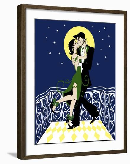 Balcony kiss', colour 'graphic' image, 2010 by Neale Osborne-Neale Osborne-Framed Giclee Print