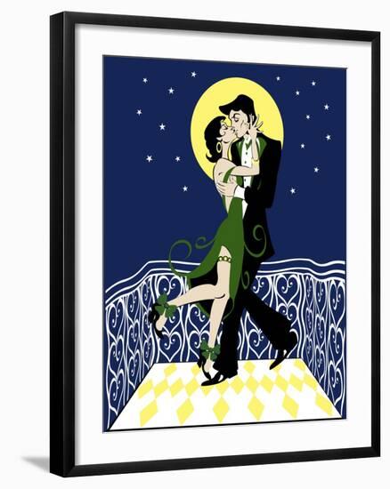 Balcony kiss', colour 'graphic' image, 2010 by Neale Osborne-Neale Osborne-Framed Giclee Print