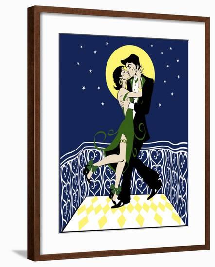 Balcony kiss', colour 'graphic' image, 2010 by Neale Osborne-Neale Osborne-Framed Giclee Print