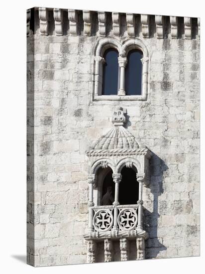 Balcony of Torre de Belem, UNESCO World Heritage Site, Belem, Lisbon, Portugal, Europe-Stuart Black-Stretched Canvas