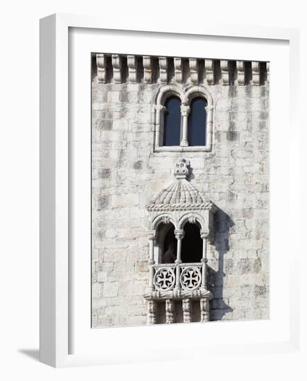 Balcony of Torre de Belem, UNESCO World Heritage Site, Belem, Lisbon, Portugal, Europe-Stuart Black-Framed Photographic Print