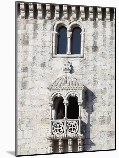 Balcony of Torre de Belem, UNESCO World Heritage Site, Belem, Lisbon, Portugal, Europe-Stuart Black-Mounted Photographic Print