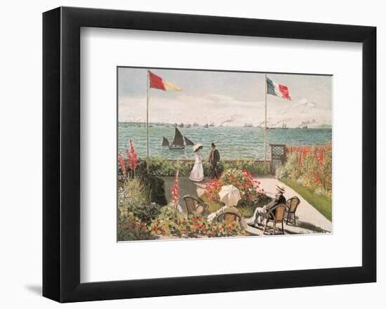 Balcony on the Sea at Saint Adresse-Claude Monet-Framed Art Print