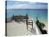 Balcony Overlooking Indian Ocean, Nungwi Beach, Island of Zanzibar, Tanzania, East Africa, Africa-Yadid Levy-Stretched Canvas