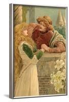 Balcony Scene, Romeo and Juliet-null-Framed Art Print