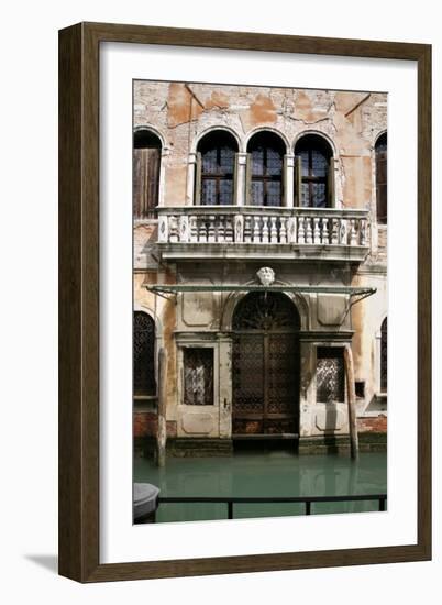 Balcony with a Blue Windows, Venice-Igor Maloratsky-Framed Art Print