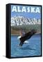 Bald Eagle, Alaska-Lantern Press-Framed Stretched Canvas