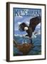 Bald Eagle & Chicks - Ketchikan, Alaska-Lantern Press-Framed Art Print