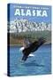 Bald Eagle Diving, Denali National Park, Alaska-Lantern Press-Stretched Canvas