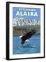 Bald Eagle Diving, Ketchikan, Alaska-Lantern Press-Framed Art Print