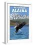 Bald Eagle Diving, Ketchikan, Alaska-Lantern Press-Framed Art Print