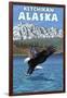 Bald Eagle Diving, Ketchikan, Alaska-Lantern Press-Framed Art Print