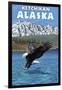 Bald Eagle Diving, Ketchikan, Alaska-Lantern Press-Framed Art Print