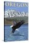 Bald Eagle Diving, Oregon-Lantern Press-Stretched Canvas