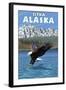 Bald Eagle Diving, Sitka, Alaska-Lantern Press-Framed Art Print