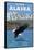 Bald Eagle Diving, Sitka, Alaska-Lantern Press-Framed Stretched Canvas