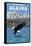 Bald Eagle Diving, Skagway, Alaska-Lantern Press-Framed Stretched Canvas