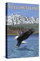 Bald Eagle Diving, West Yellowstone, Montana-Lantern Press-Stretched Canvas