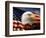 Bald Eagle Head and American Flag-Joseph Sohm-Framed Photographic Print