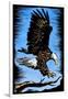Bald Eagle - Scratchboard-Lantern Press-Framed Art Print
