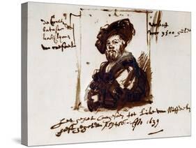 Baldassare Castiglione, Author of Il Cortegiano, the Book About the Perfect Courtier, 1639-Rembrandt van Rijn-Stretched Canvas