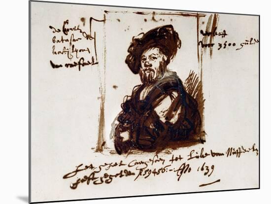 Baldassare Castiglione, Author of Il Cortegiano, the Book About the Perfect Courtier, 1639-Rembrandt van Rijn-Mounted Giclee Print