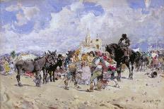 The Market Place, Granada, C1869-1902-Baldomer Galofre Gimenez-Stretched Canvas