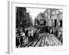 Baldwin Locomotive Down Vine Street, Philadelphia, Pennsylvania-null-Framed Photo