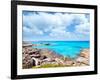 Balearic Formentera Island in Escalo Rocky Beach and Turquoise Sea-Natureworld-Framed Premium Photographic Print