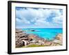 Balearic Formentera Island in Escalo Rocky Beach and Turquoise Sea-Natureworld-Framed Photographic Print