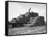 Baled Alfalfa in Large Stacks on Truck and on Ground in Imperial Valley-Hansel Mieth-Framed Stretched Canvas