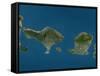 Bali and Lombok, Indonesia, Satellite Image-null-Framed Stretched Canvas