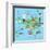 Bali Indonesia Map and Travel Eps 10 Format-Sajja-Framed Art Print