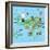 Bali Indonesia Map and Travel Eps 10 Format-Sajja-Framed Art Print