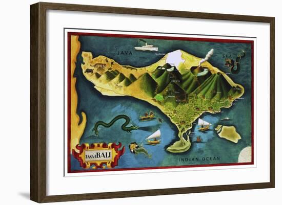 Bali Province Of Indonesia-Vintage Lavoie-Framed Giclee Print