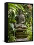 Bali, Ubud, a Statue of buddha Sits Serenely in Gardens-Niels Van Gijn-Framed Stretched Canvas