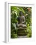 Bali, Ubud, a Statue of buddha Sits Serenely in Gardens-Niels Van Gijn-Framed Photographic Print