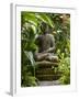 Bali, Ubud, a Statue of buddha Sits Serenely in Gardens-Niels Van Gijn-Framed Photographic Print