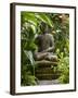 Bali, Ubud, a Statue of buddha Sits Serenely in Gardens-Niels Van Gijn-Framed Photographic Print