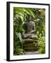 Bali, Ubud, a Statue of buddha Sits Serenely in Gardens-Niels Van Gijn-Framed Photographic Print