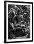 Bali, Ubud, a Statue of buddha Sits Serenely in Gardens-Niels Van Gijn-Framed Photographic Print