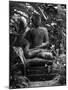 Bali, Ubud, a Statue of buddha Sits Serenely in Gardens-Niels Van Gijn-Mounted Photographic Print