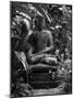 Bali, Ubud, a Statue of buddha Sits Serenely in Gardens-Niels Van Gijn-Mounted Photographic Print