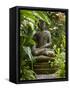 Bali, Ubud, a Statue of buddha Sits Serenely in Gardens-Niels Van Gijn-Framed Stretched Canvas