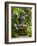 Bali, Ubud, a Statue of buddha Sits Serenely in Gardens-Niels Van Gijn-Framed Photographic Print