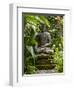 Bali, Ubud, a Statue of buddha Sits Serenely in Gardens-Niels Van Gijn-Framed Photographic Print