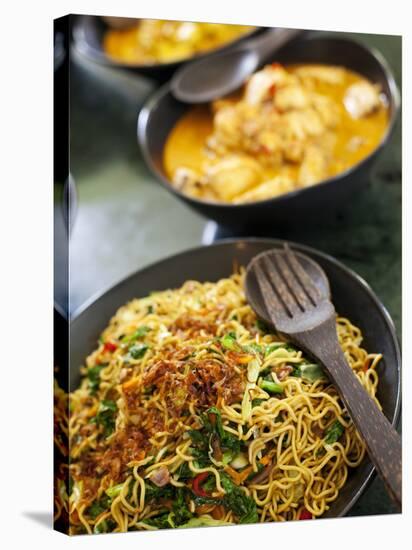 Bali, Ubud, Bowls of Traditional Indonesian Food at a Cookery School in Ubud-Niels Van Gijn-Stretched Canvas